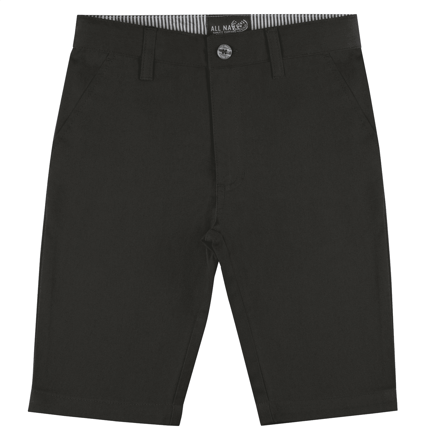 Buyless Fashion Shorts pour Garçons Pantalons à devant Plat en Coton Coupe Droite Décontractée