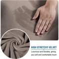 thumbnail image 4 of Modern Velvet Plush 4 Piece High Stretch Sofa Slipcover Furniture Protector Form Fit Luxury Thick Sofa Cover, Machine Washable, 4 of 6