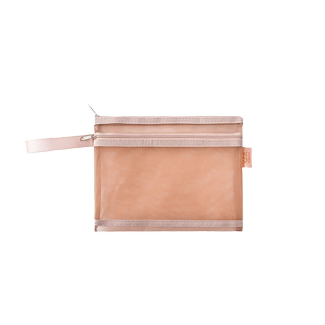 Lksixu Pencil Case Durable Pencil Pouch Morandis Handheld Book Bag Nylon Mesh Transparent Thickened Stationery Homework Toy Storage File Bag Stationery Organizer Travel Cosmetic Storage Bag