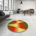 thumbnail image 4 of Ahgly Company Tapis d'Intérieur Lavable en Machine Carré Transitionnel Acajou Brun, 4 Pieds Carré, 4 of 7