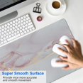 thumbnail image 2 of 31.5x11.8in Pink Gold Marble Mouse Pad - Large Desk Mat & Essential Pink Desk Accessories, 2 of 7