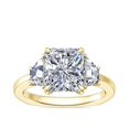 thumbnail image 1 of 1.00 T.C.W Radiant Shape Natural Diamond Latest Design Three Stone Wedding Ring for Ladies Solid 14K Yellow Gold Size 8, 1 of 8