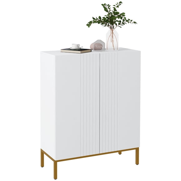 HOMCOM Armoire Moderne de Rangement pour Chaussures Armoire à Chaussures avec Portes à Fermeture en Douceur Blanc
