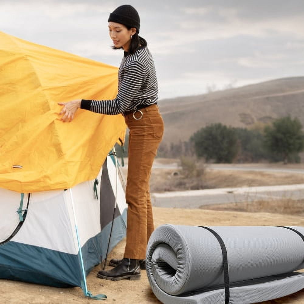 Memory Foam Camping Mattress - 75" x 38" for RVs/Guest Rooms/Dorm Rooms with Waterproof Cover