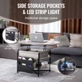 thumbnail image 4 of KFFKFF Elevating Coffee Table, 35.3 in Circular Design with Additional Storage Compartments, Lift-Up Top Table for the Living Area, White, 4 of 9