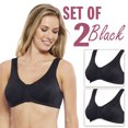 thumbnail image 1 of Set of 2 - Full Freedom Comfort Bra - Black - Size - 42, 1 of 8