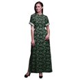 thumbnail image 1 of Bimba Robe Longue Maxi en Rayonne à Imprimé Feuilles pour Femmes avec Fente Latérale - Xxx-Grand, 1 of 6