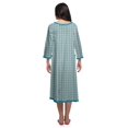 thumbnail image 3 of Moomaya Vêtements de Nuit pour Femmes Imprimés Manches 3/4 Coton Longueur Genou Vêtements de Sommeil, 3 of 5