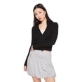 thumbnail image 1 of No Boundaries Women's 2-Way Zip Rib Sweater, 1 of 6