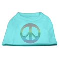thumbnail image 1 of Chemises Signe de Paix Arc-en-Ciel en Strass Aqua L (14), 1 of 2