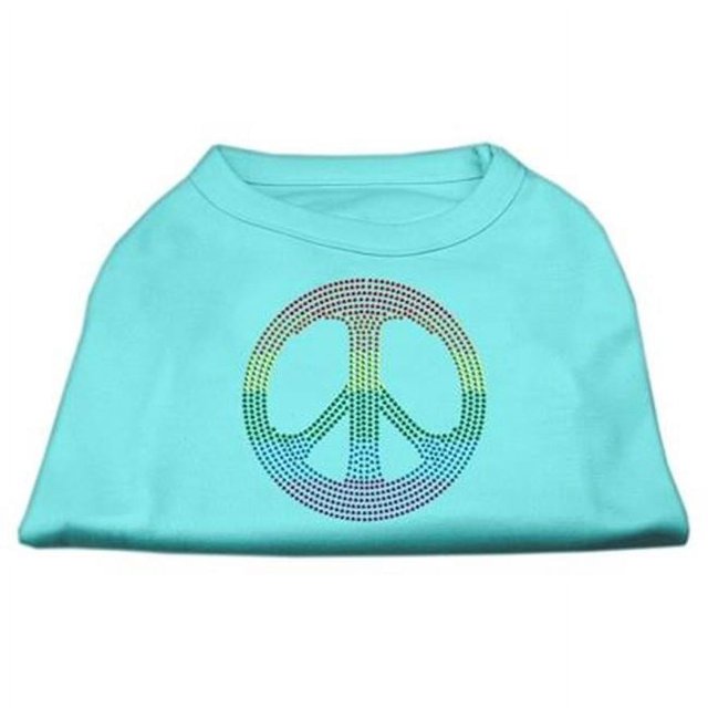 Chemises Signe de Paix Arc-en-Ciel en Strass Aqua L (14)