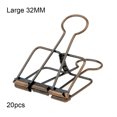 thumbnail image 1 of VONKY 20 Pieces Metal Paper Clip Electroplated Solid Color Replacement Home School Examination Papers Clips Accessories Red Bronze 32mm, 1 of 5
