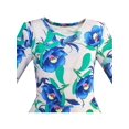 thumbnail image 4 of Girls Dress Blue Flower Long Sleeve Sundress 4 Years, 4 of 7