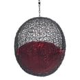 thumbnail image 3 of Modway Encase Swing Outdoor Patio Lounge Chair without Stand in Black/Red, 3 of 8