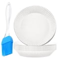 thumbnail image 1 of Coofit Air Fryer Liner Round: 100PCS 6.3" Air Fryer Parchment Paper with Basting Brush, 1 of 10