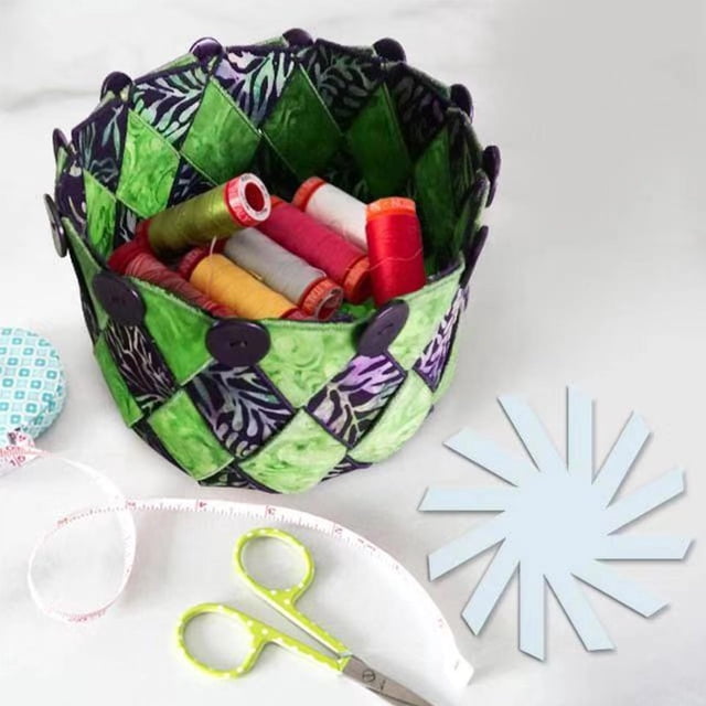PENGXIANG Woven Spiral Storage Basket Template Multifunction Sewing Ruler DIY Crafts Tool