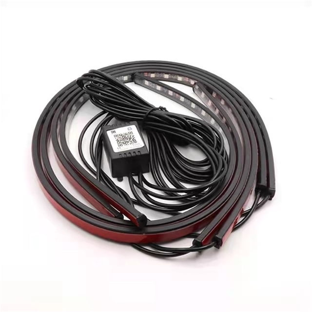EGNMCR Car Chassis Flexible RGB LED Strip Lights (4PCS) Light strip