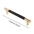 thumbnail image 2 of & Glass Rack Hardware Knurled 5 Inch Hole Centers Cabinet Pulls for Kitchen Drawers Black and Champagne Bronze Cabinet Handles, 2 of 5
