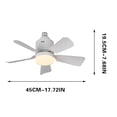 thumbnail image 4 of Socket Fan Light with Remote: 18'' Small Ceiling Fans with Led Bulb, 3-Speed Wind Control 1000K- 3500K, Easy Install Screw in E27 Base for Bedroom Living Room Kitchen Garage, 4 of 7