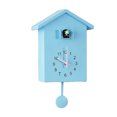 thumbnail image 3 of tredstone Cuckoo Telling Time Silent 2-arm Sweeping Wall Clock Bedside Clock Blue 15x9x25cm, 3 of 6