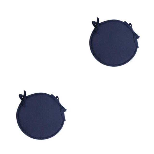 mmirethe Comfortable Round Chair Cushion For Bistros - With Durable Ties For Secure Fit Soft And Comfortable dark blue 2Set