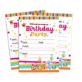 thumbnail image 1 of Darling Souvenir White Birthday Invitation Card 28 Pcs Fill or Write In Blank Invites Printable Party Supplies 5 x 7 Inches, 1 of 5