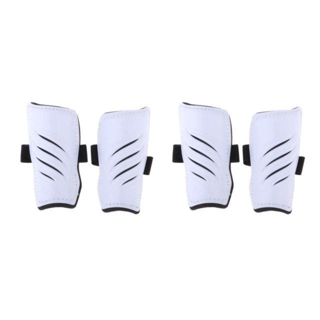 mmirethe Children Shin Soccer Football Pads Guards Leg Protector Gear Training White 2Set