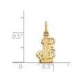 thumbnail image 3 of 14K Yellow Gold  #1 DAD Charm Pendant Necklace with Chain, 3 of 5