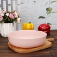 thumbnail image 2 of Mainstays Grid Pink Polypropylene Dinner Bowl, 1 Pack, Light Pink, 2 of 5