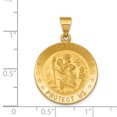 thumbnail image 2 of 18K Yellow Gold Saint Christopher Medal Pendant, 2 of 2