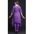 thumbnail image 4 of Bimba Hauts à Imprimé Cachemire Violet et Floral pour Femmes Kurti Asymétrique Robe d'Été pour Filles Moyen, 4 of 6