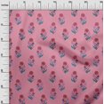 thumbnail image 2 of oneOone Cotton Silk Fabric Leaves & Floral Block Print Sewing Fabric BTY 42 Inch Wide, 2 of 4