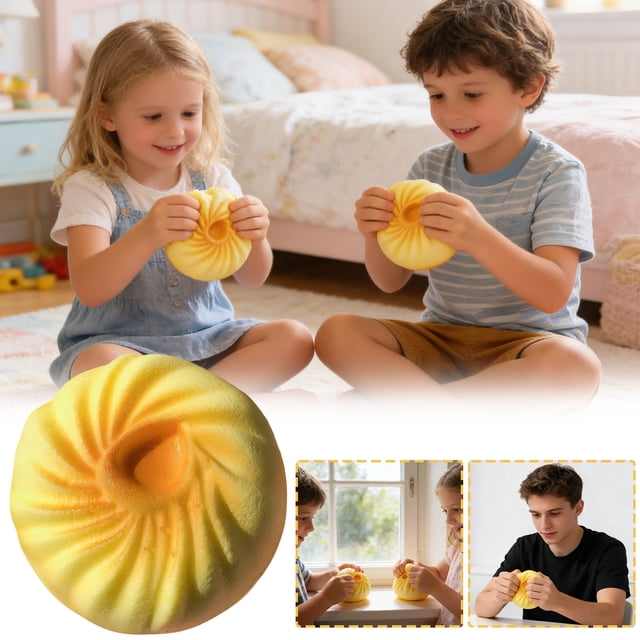 Jouet Pain Squishy pour Adultes et, Jouet Anti-Stress Doux à Remontée Lente pour Doigt pour Réduction et Décompression Portable