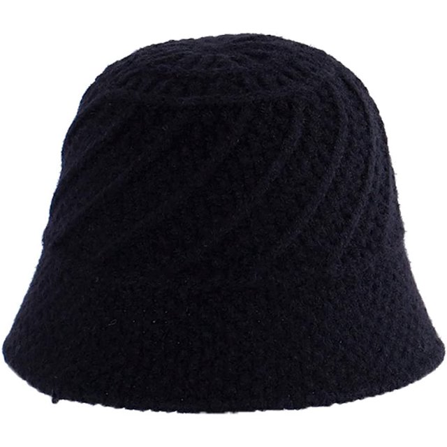 LinYooLi Small Bucket Hat Ladies Foldable Fashion Soft Solid Color Twill Crochet Women Girl Knit Hat Winter Thick Keep Warm