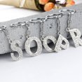 thumbnail image 4 of Key Chain Rhinestone A to Z Design Pendant Keychain Key Ring for Handbag Decor, 4 of 8
