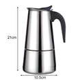 thumbnail image 2 of 2/4/6/9 Cups Moka Pot Coffee Maker,Stainless Steel Moka Pot Maker Coffee Cookers, 2 of 7