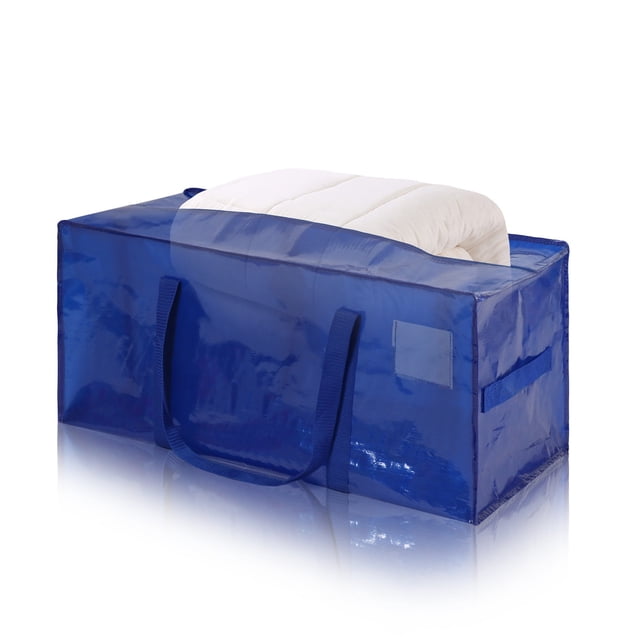 Hearth & Gear Moving Bag Woven Zipper Bag Large Capacity Storage Thickened Moving Bag PE Handbag Storage Containers for Organizing Clothes Storage Drawers Budding Storage Bags Storing Blankets Ideas
