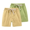 thumbnail image 1 of Under 10,2PC Kids Shorts, Solid Casual Sports, Drawstring, Summer, Kids' Outfit, Quick Dry, Comfortable Fit Timeless Style|100%Polyester,Gray,Sopatenor, 1 of 7