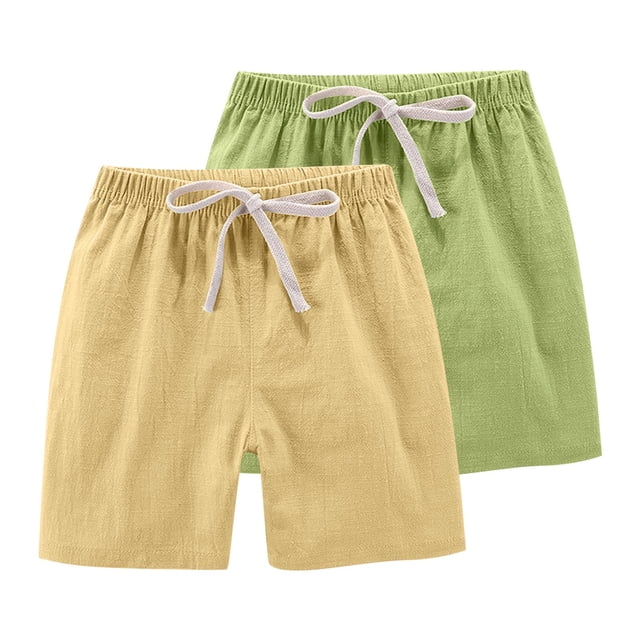 Under 10,2PC Kids Shorts, Solid Casual Sports, Drawstring, Summer, Kids' Outfit, Quick Dry, Comfortable Fit Timeless Style|100%Polyester,Gray,Sopatenor