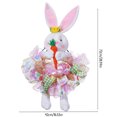 thumbnail image 3 of Dvkptbk Easter Wreath Easter Front Door Wreath Easter Bunny Dolls Wreath Spring Easter Decorations with Ribbon for Door Walls Home Decoration Easter Decorations, 3 of 7