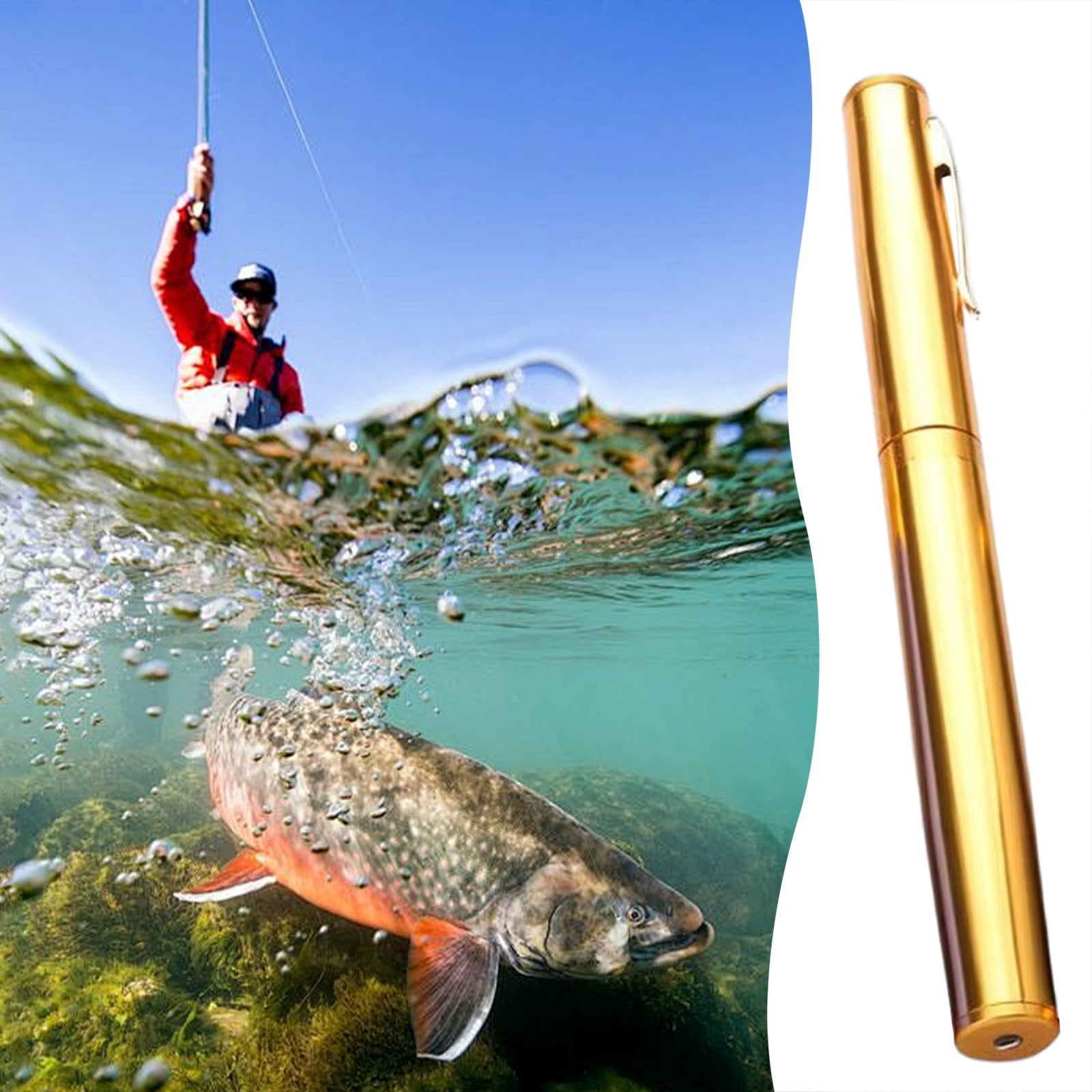 Dvkptbk Pen Rod 2.1M Short Pen Rod Pocket Rod Mini Ice Fishing Rod Fishing Rod Set Fishing Gear Wholesale Throwing Rod Sea Rod Student Rod Pen Rod
