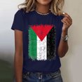 thumbnail image 4 of adviicd Hauts pour Femmes T-Shirts Basiques pour Femmes Col Rond Manches Courtes Hauts Mignons d'Été T-Shirts Ajustés Bleu Marine,G, 4 of 5