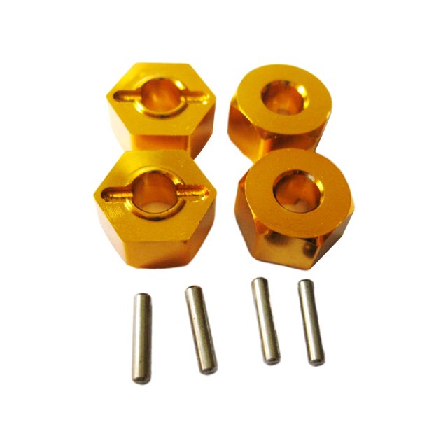 fastboy 4pièces 5MM en Alliage d'Aluminium Roue Adaptateur de Montage pour 1/10 AXIAL SCX10 AXIAL SCX10 en Alliage d'Aluminium Roue Adaptateur Jaune 1Set