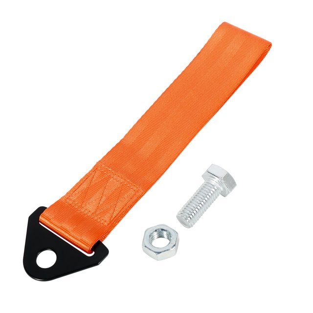 Unique Bargains Red Universal Vehicle Replacement Towing Hook Bumper Trailer Belt Strap