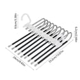 thumbnail image 2 of Black 9 Bar Foldable Pants Hanger Adjustable Stainless Steel Clothes organizer for Closet Space Saving Storage Rack 13.07X9.45X6.22 Inches Stainless Steel Black, 2 of 7