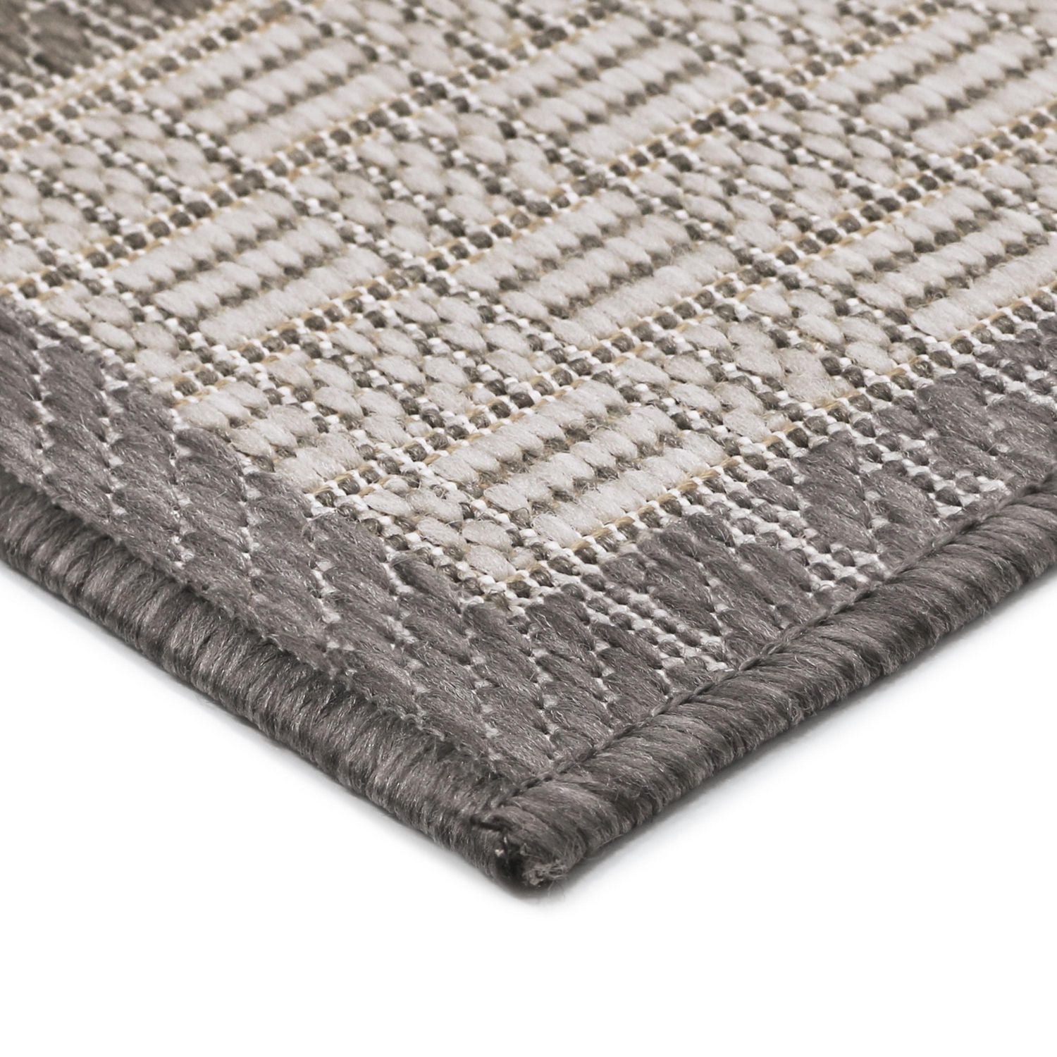 Tapis tissé plat de 3 pi x 4 pi, Fresco Tonal Weave gris