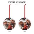 thumbnail image 3 of Custom Double-Sided Photo Christmas Ornaments, 3.9" Round Aluminum Personalized Keepsake Decoration, 3 of 7