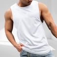 thumbnail image 2 of Dagugfen Débardeurs pour Hommes Col Rond Sans Manches Respirants Chandails de Musculation pour Culturisme Course Couleur Unie, 2 of 9