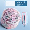thumbnail image 3 of SNNROO 500pcs Morandi Color Paper Clips Set With Storage Box - Large Stainless Steel Office Supplies  Bookmark & Document Organizer, 3 of 5