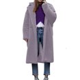 thumbnail image 1 of LOVZFMLL Vestes pour Femmes Manteau à Manches Longues en Cheveux d'Agneau Col Chaud, 1 of 5